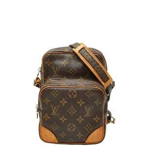 LOUIS VUITTON Brown Monogram Leather Shoulder Bag